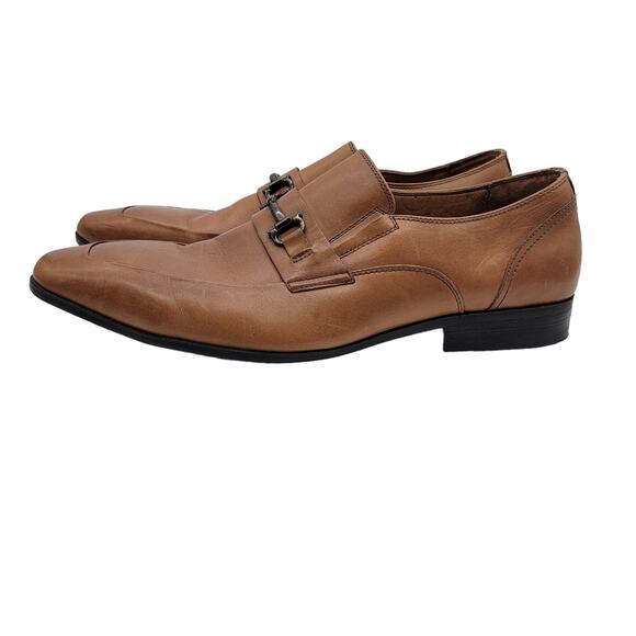 STEVE MADDEN Size 13 Brown Leather Slip On "Mendal" Square Toe Horse Bit Loafer - Picture 8 of 14